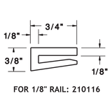 J-Leg for 1/8" Rail