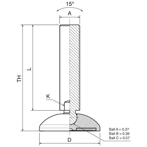 1.58" Adjustable Leveler - Basic