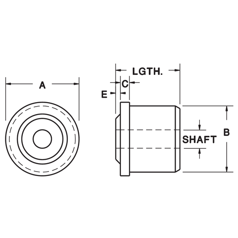 1-1/2" Diameter Roll-End Bearing