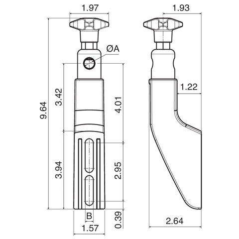Guide Rail Brackets - Adjustable SS