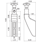 Guide Rail Brackets - Adjustable SS