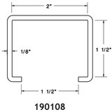 UHMW Rail/Tube Cover 2" X 1 1/2"