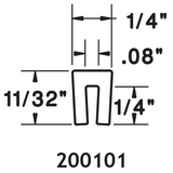 UHMW Snap-On 1/4" x 11/32"