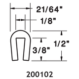 UHMW Snap-On 21/64" x 1/2"