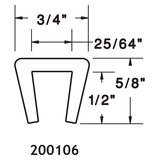 UHMW Snap-On 3/4" x 5/8"