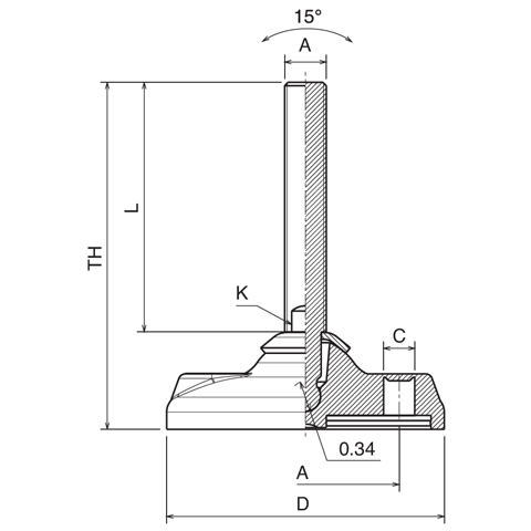 3.94" Adjustable Leveler - Standard