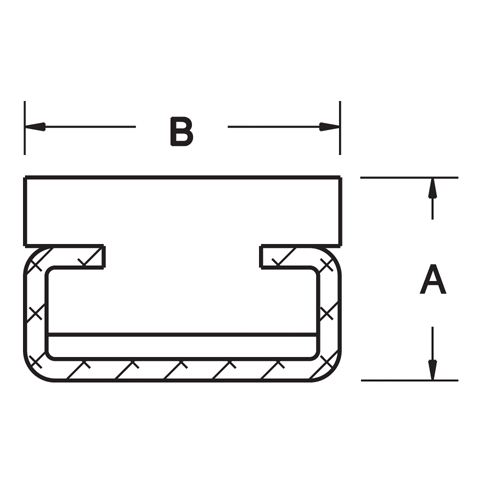 Insert for Belt Support or Guide Rail - Mounted