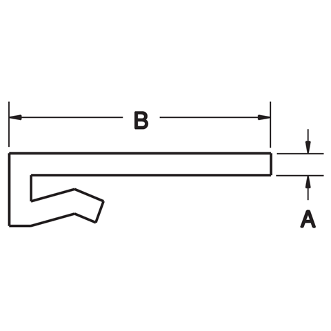 J-Leg for 1/8",3/16" and 1/4" Bar