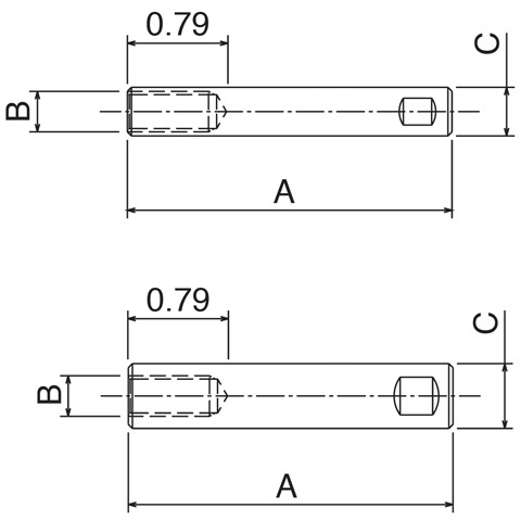 Adjusting Rods - 5/8" Diameter
