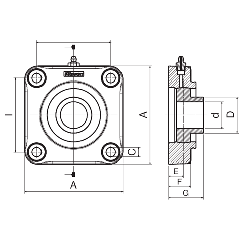 UCF Bearing Support - Solid