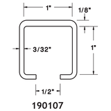 UHMW Rail/Tube Cover 1" X 1"