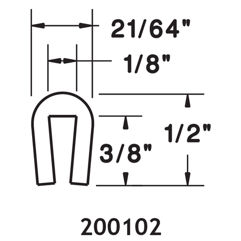 UHMW Snap-On 21/64" x 1/2"