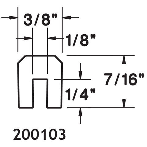 UHMW Snap-On 3/8" x 7/16"