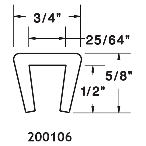 UHMW Snap-On 3/4" x 5/8"