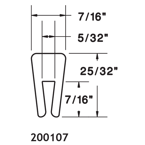 UHMW 7/16" X 25/32" Snap On