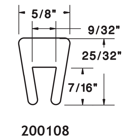 UHMW 5/8" X 25/32" Snap On