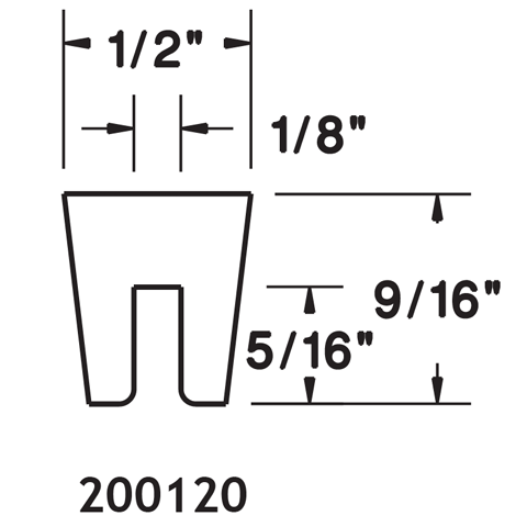 UHMW Snap-On 1/2" x 9/16"