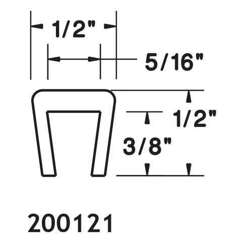 UHMW Snap-On 1/2" x 1/2"