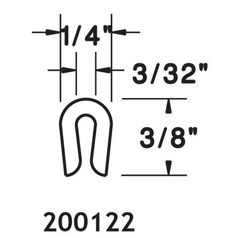 UHMW Snap-On 1/4" x 3/8"