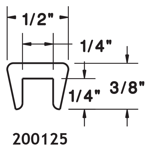 UHMW Snap-On 1/2" x 3/8"