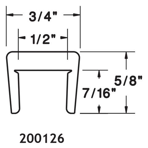 UHMW Snap-On 3/4" x 5/8"