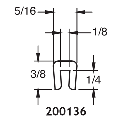 UHMW Snap-On 5/16" x 3/8"